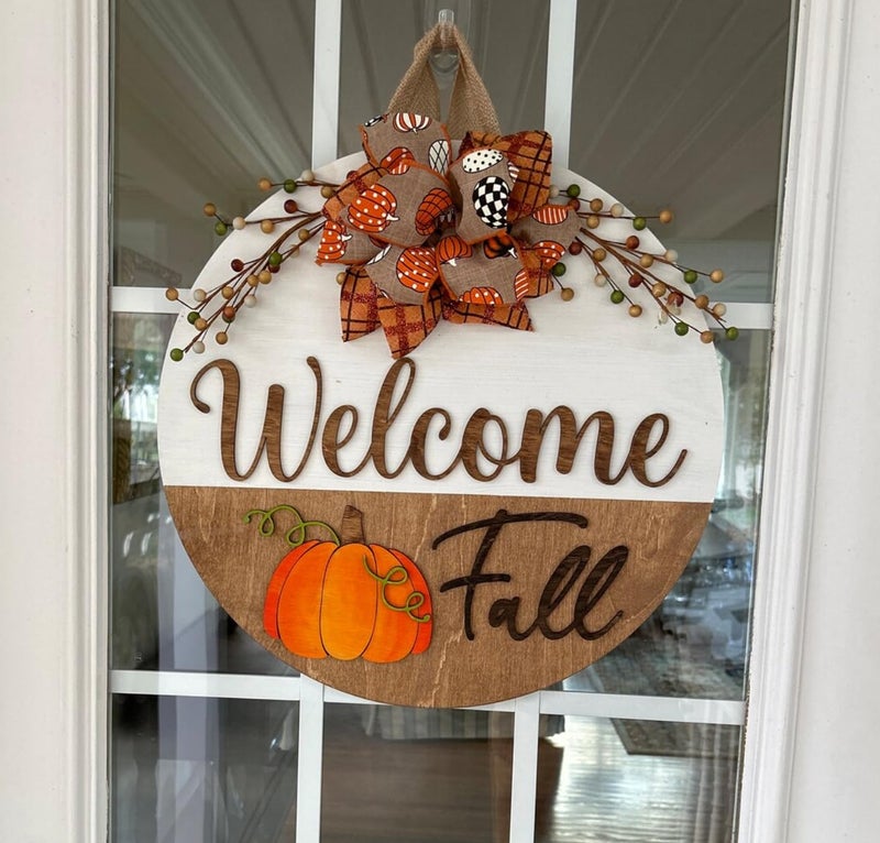 zosylley Fall Stencils for Painting on Wood 12    Happy Thanksgiving Stencil Hello Pumpkin Autumn Stencils for Painting on Porch Wall Fabric Wreath - Image 4